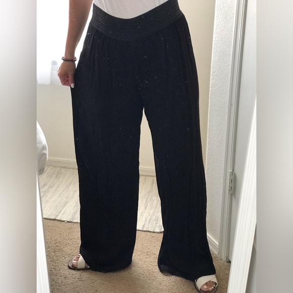 I.N. Studio Pants & Jumpsuits Boho Chic Black Wide Leg In Studio